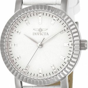 Invicta Watch Angel Collection White Leather Band 22482